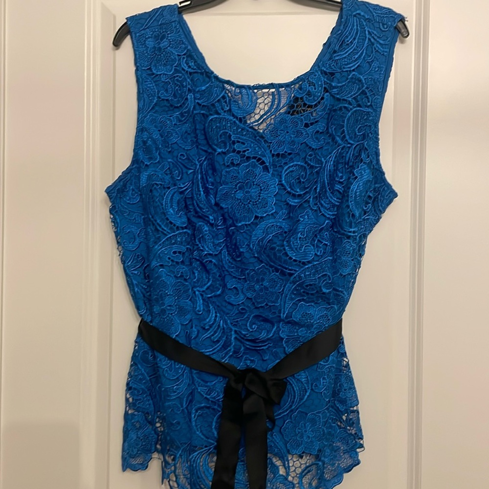 Alex Evenings size 2X beautiful top in blue